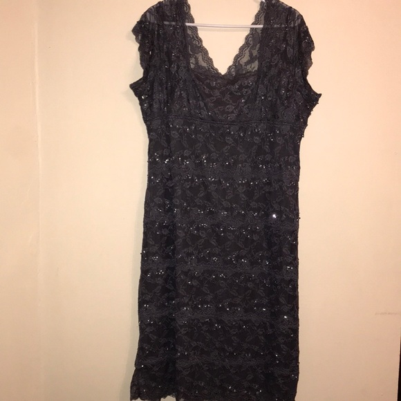 Onyx Nite Dresses & Skirts - Grey Embellished Dress